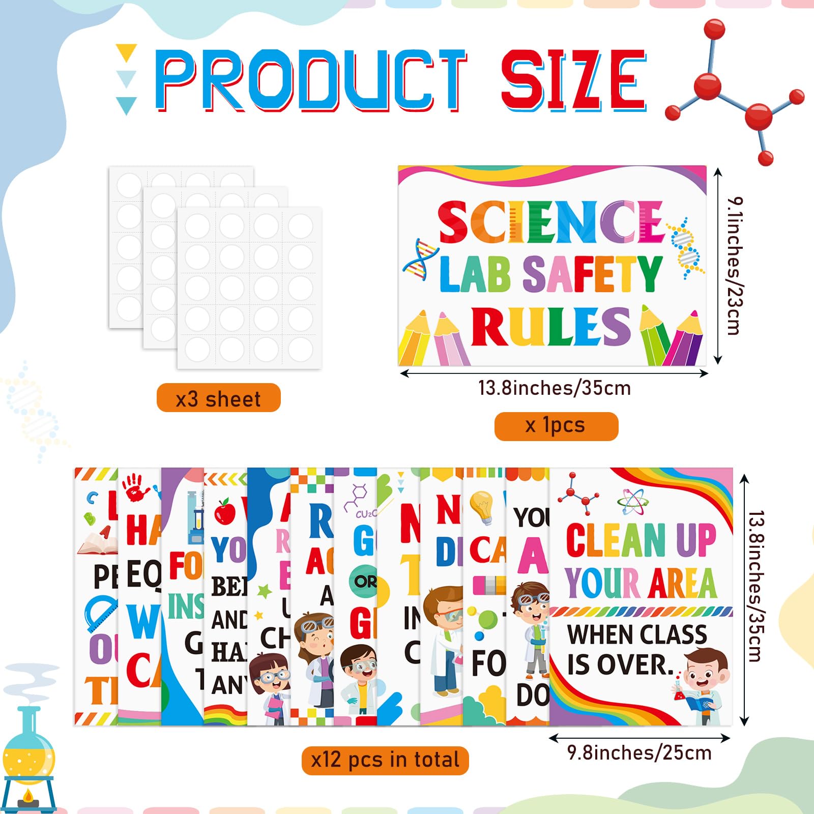 Lab Safety Posters Bulletin Board Classroom Posters