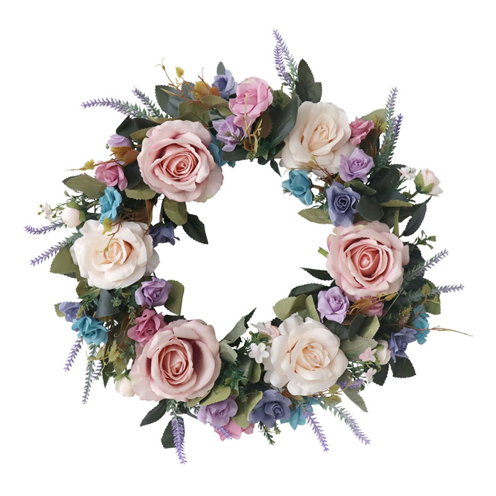 Buxuaaaa A Buxuaaa Season Rose Wreath Rtifact Silk Flower Garland Pendant Rt Supplies For Festival Holiday New Year Rtificial Wreaths For Front Door