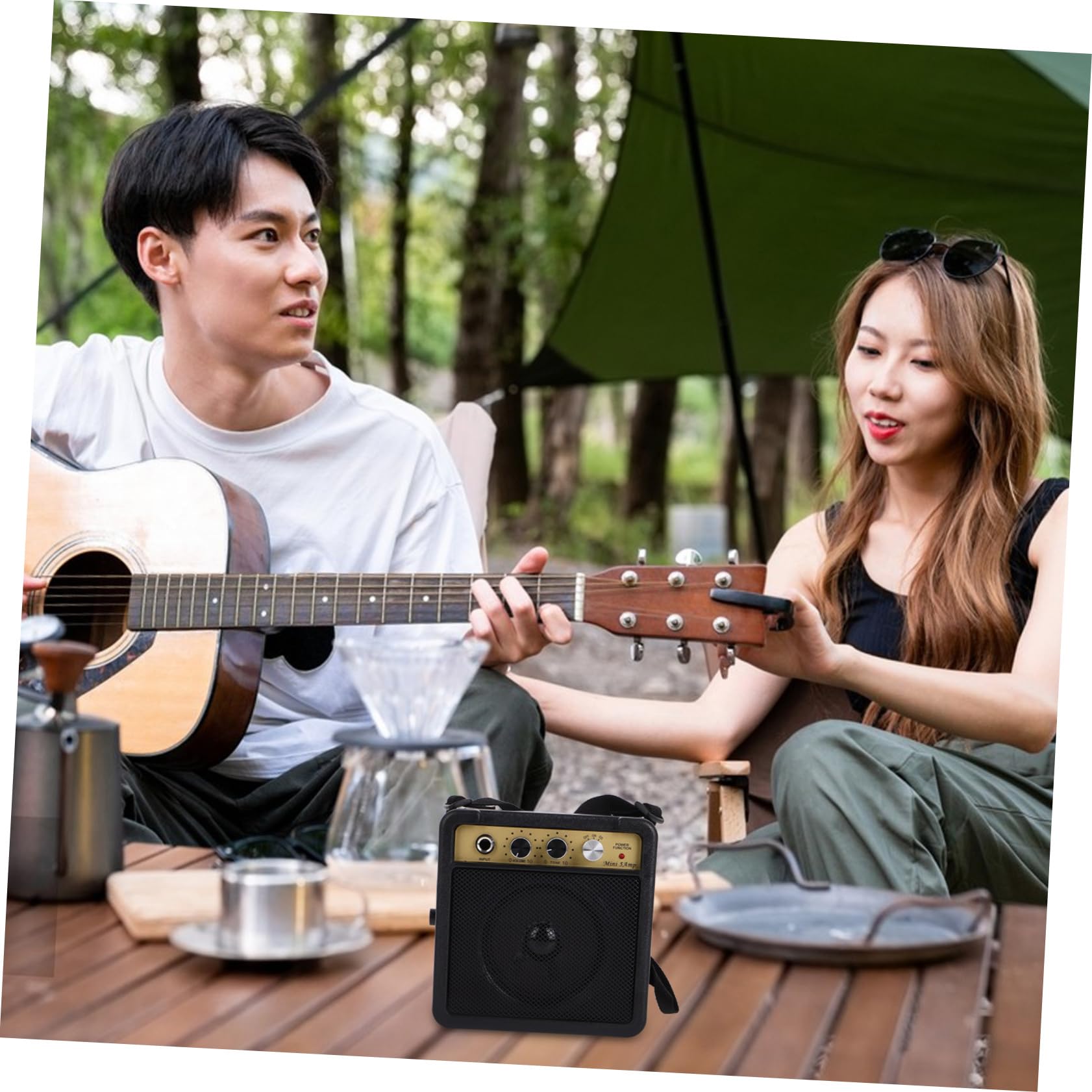Mini Amplificatore per Chitarra Elettrica 5w, Nero | Struttura Robusta, Suono ad Alta Fedeltà, Plastica e Metallo, senza Batteria