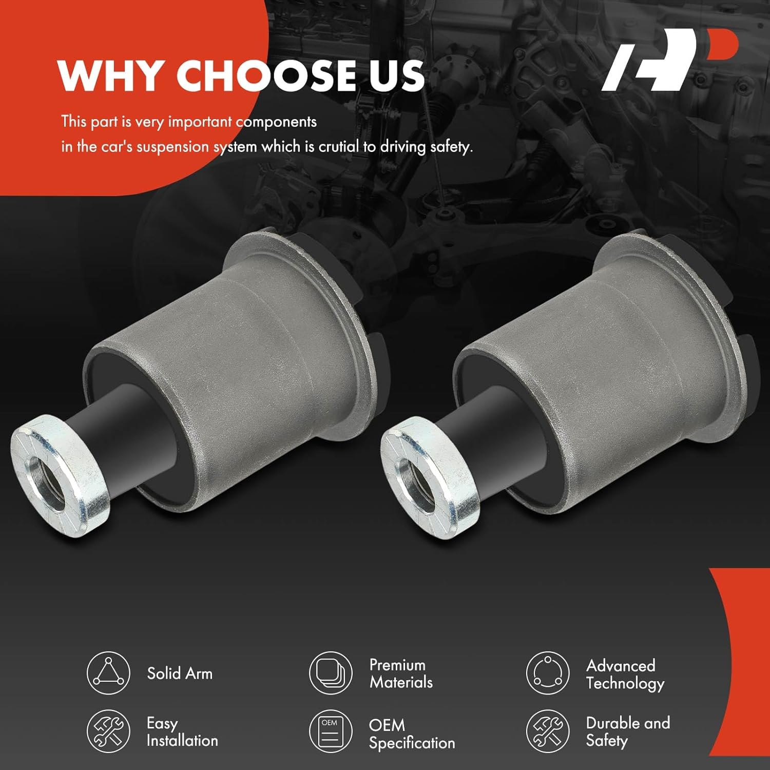 A-Premium 2 x Front Lower Forward Control Arm Bushing Kit, Compatible with Ford F-150 F150 2009-2014, Expedition 2007-2014 & Lincoln Navigator 2007-2014