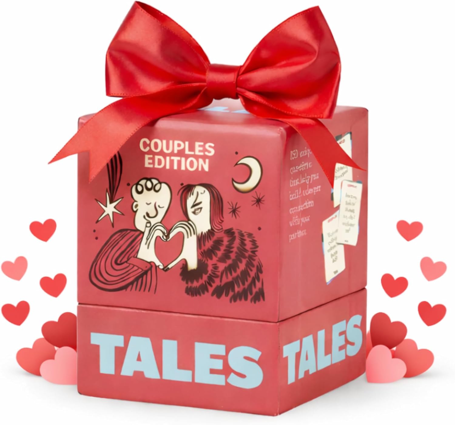 TALES 150 Conversation Starter Cards, Couples Edition, Valentines Day Gift for Couples, Games for Adults, Date Night Ideas, Anniversaries, and Quality Time Together, Prompts for Deeper Connection