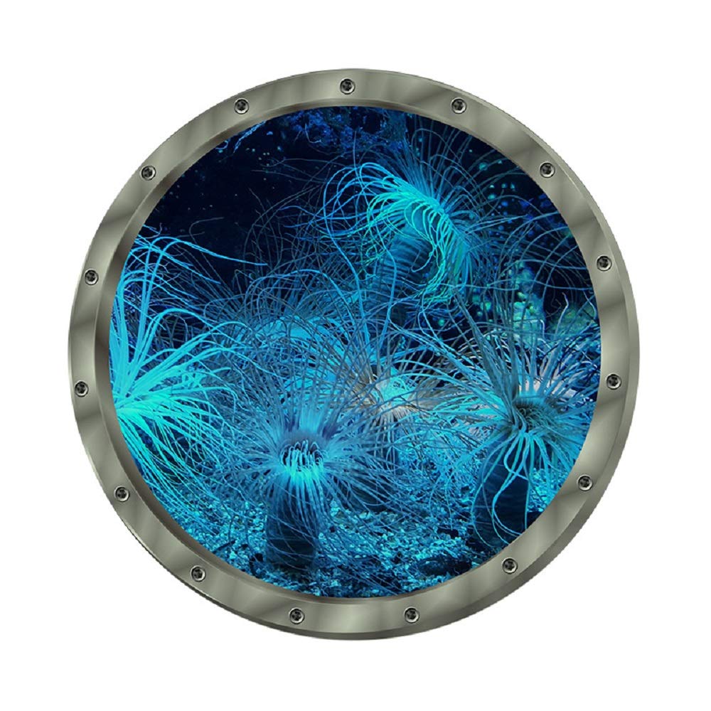 Amaonm 12"x12" Creative Removable Glow in The Dark Ocean View Wall Decals 3D Under The Sea Fish Wall Sticker Murals Peel Stick Home Art Decor for Kids