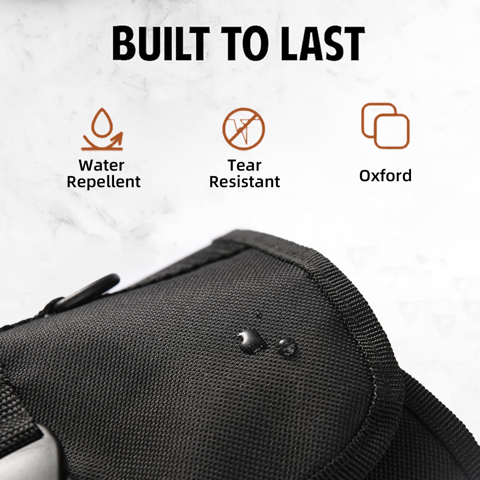 portátil Oxford cuchillo bolsa, 9 ranuras cuchillo y tenedor herramienta rollo bolsa, los cuchillos son Japón 420j2 acero, afilado y duradero