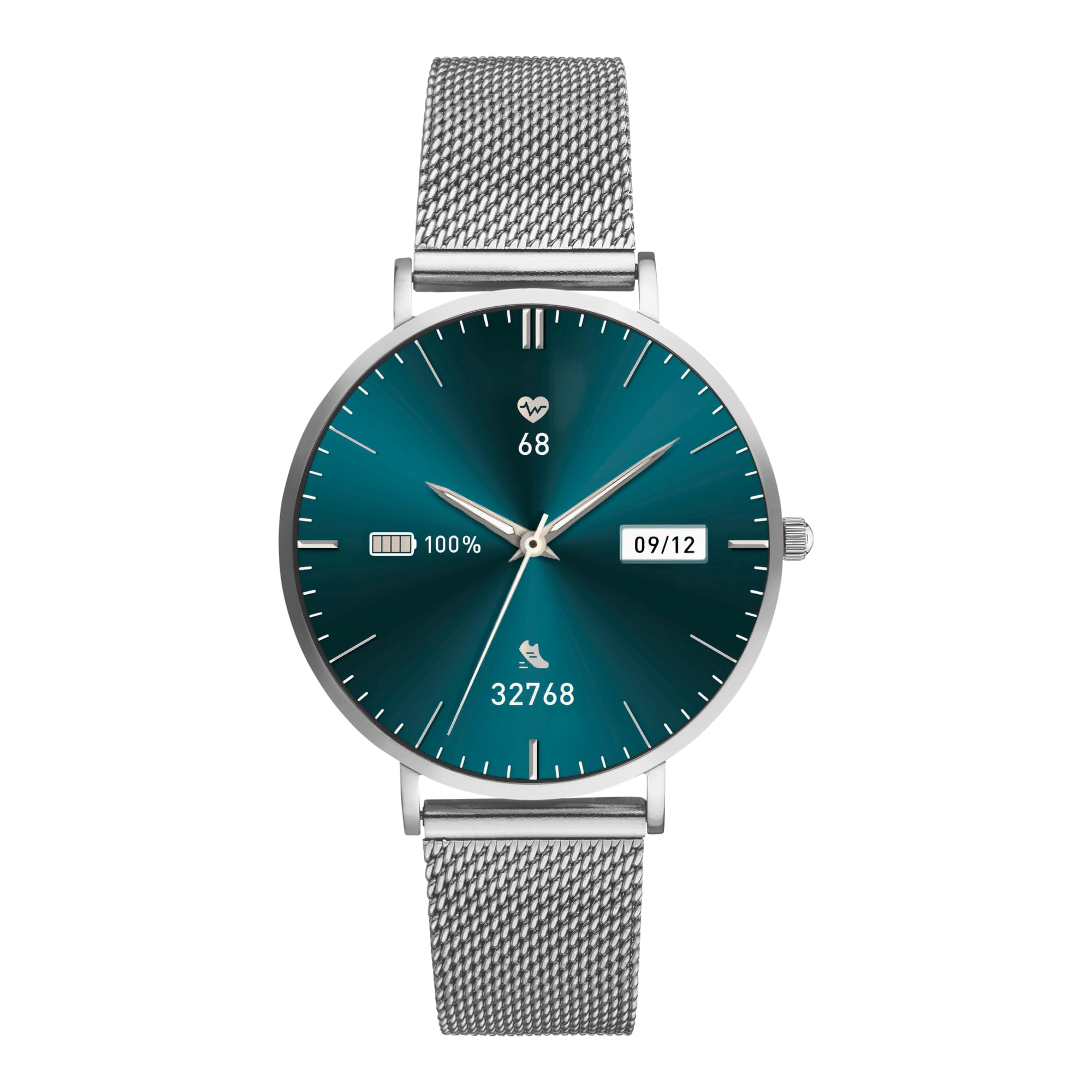 XCOAST SIONA 2 Nano Silber 37mm AMOLED Smartwatch Damen Fitness Tracker Wasserdicht Puls Blutdruck Blutsauerstoff 7 Tage Akku