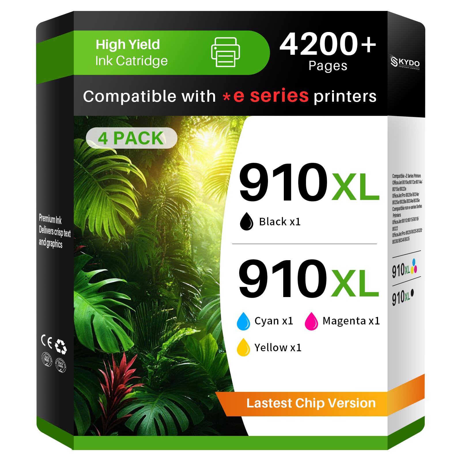 Photo 1 of Skydo 910XL Ink Cartridges, 4-Pack