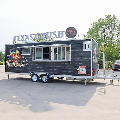Mobile Food Trailer Builder: Custom Catering Truck with Kitchen Equipment for Street Vendor Business | Coffee, Burger, Ice Cream Sales
