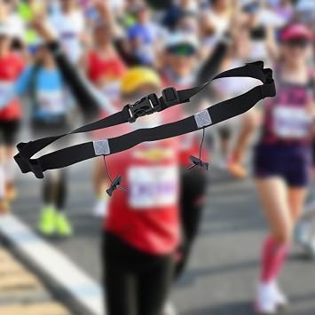 Running Belt Competition Number Holder Belt Name Tag Attachment with 6 Loops Breathable Durable Marathons Race Number Holder Name Tag Attachment
