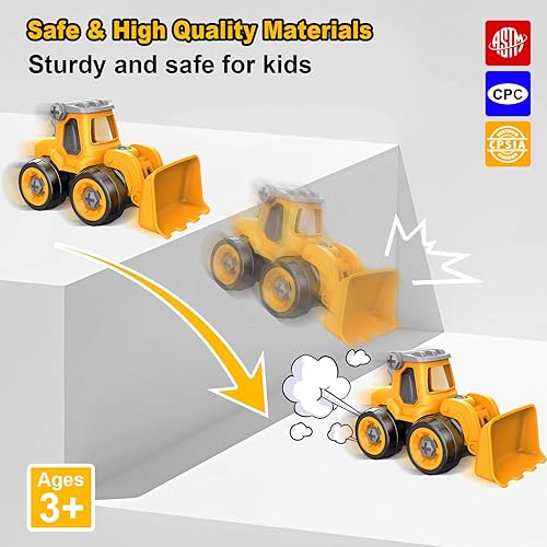 Miniatura 4 de Juguetes de construcción desmontables para niños de 3 a 8 años, juguetes de construcción STEM con taladro eléctrico y juego de rompecabezas,