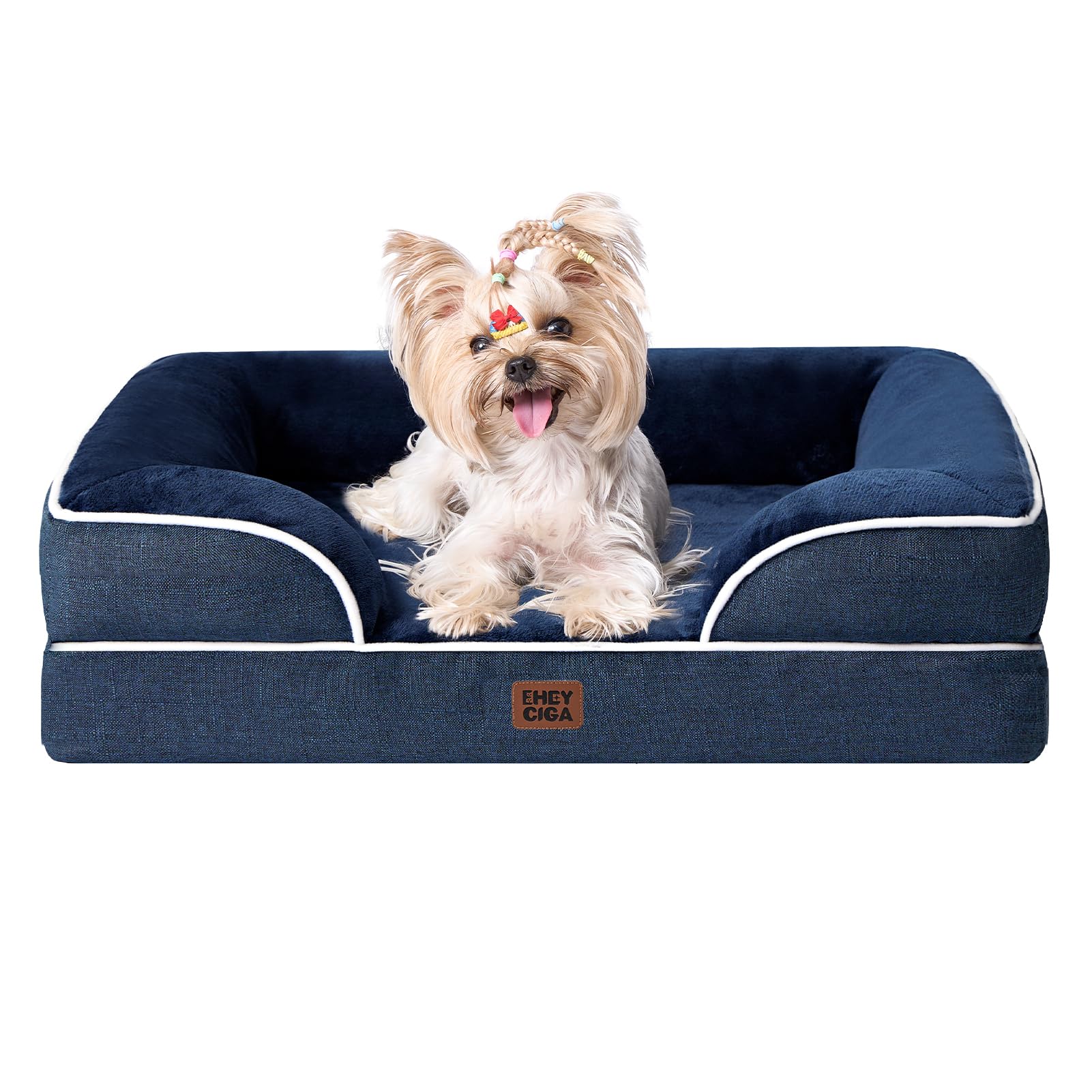 EHEYCIGA Orthopedic Small Dog Bed, Waterproof Memory Foam Washable Pet Beds