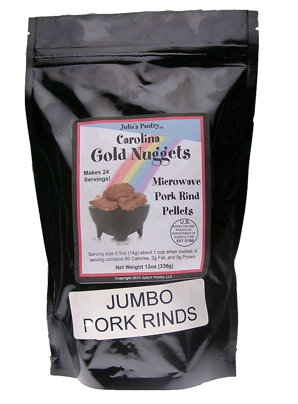 Pork Rinds Large Jumbo Chicharrones Package, 12 oz.