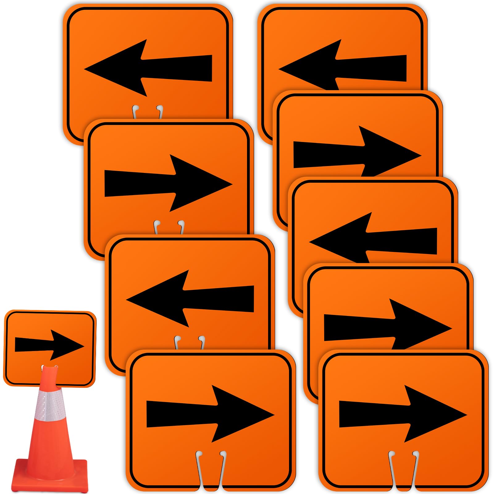 Geetery 6 Pcs Traffic Arrow Orange Detour Signs, Left & Right — Amazon image 9