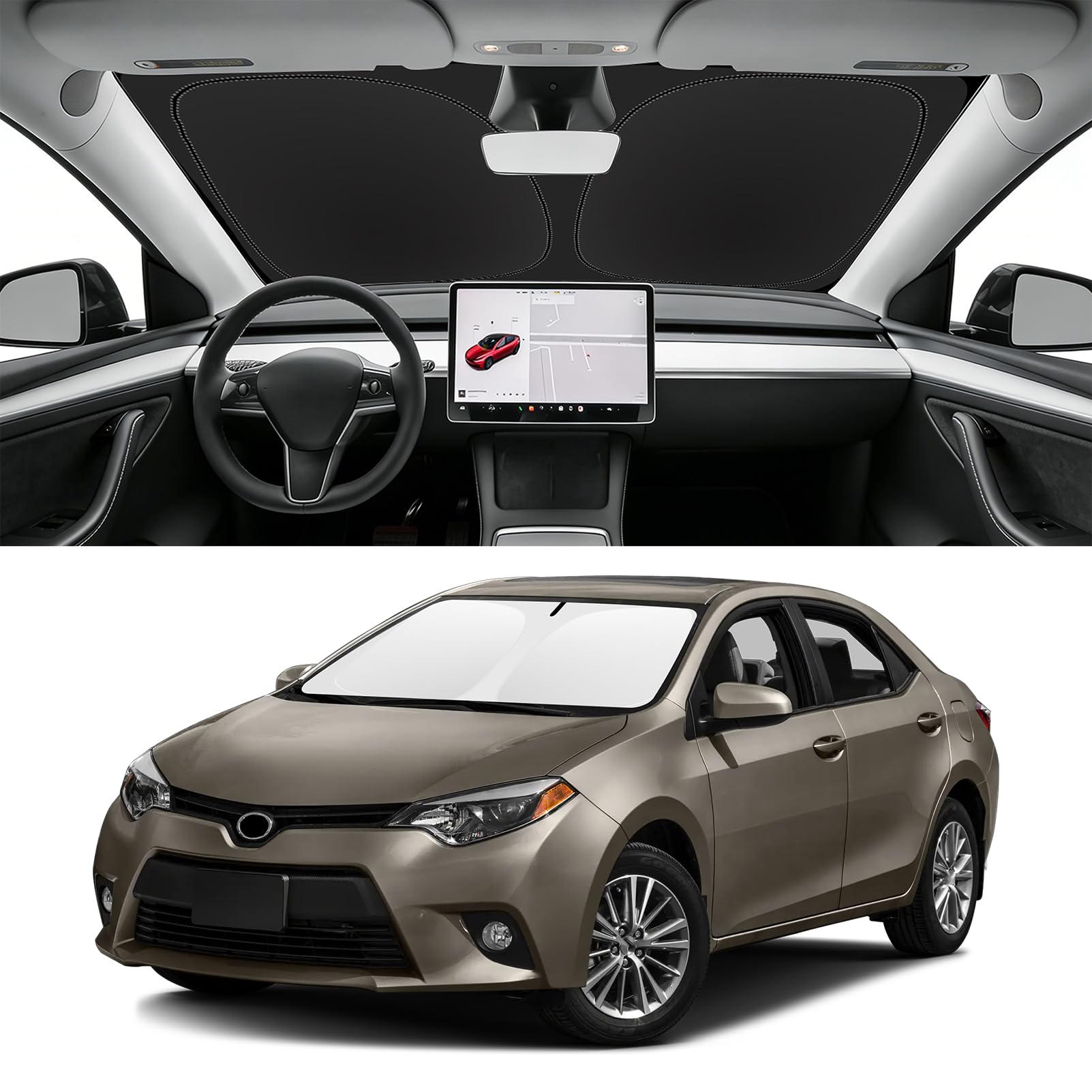 Custom Fit Windshield Sun Shade for Toyota Corolla 2014-2019