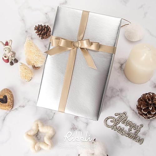 Miniatura 18 de Ribbli Papel de regalo metálico negro mate, papel de color sólido, perfecto para cumpleaños, Navidad, baby shower, boda, día de San Valentín, 30