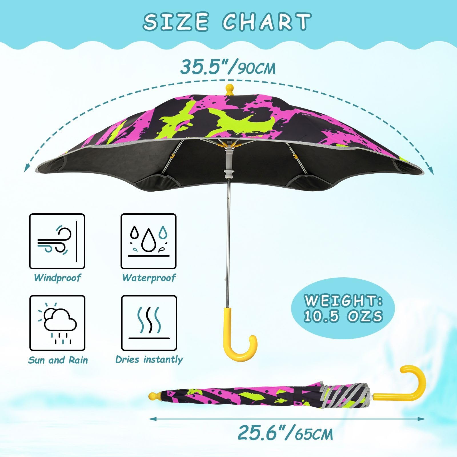 GuoChe Parapluie léger avec cadre antirouille