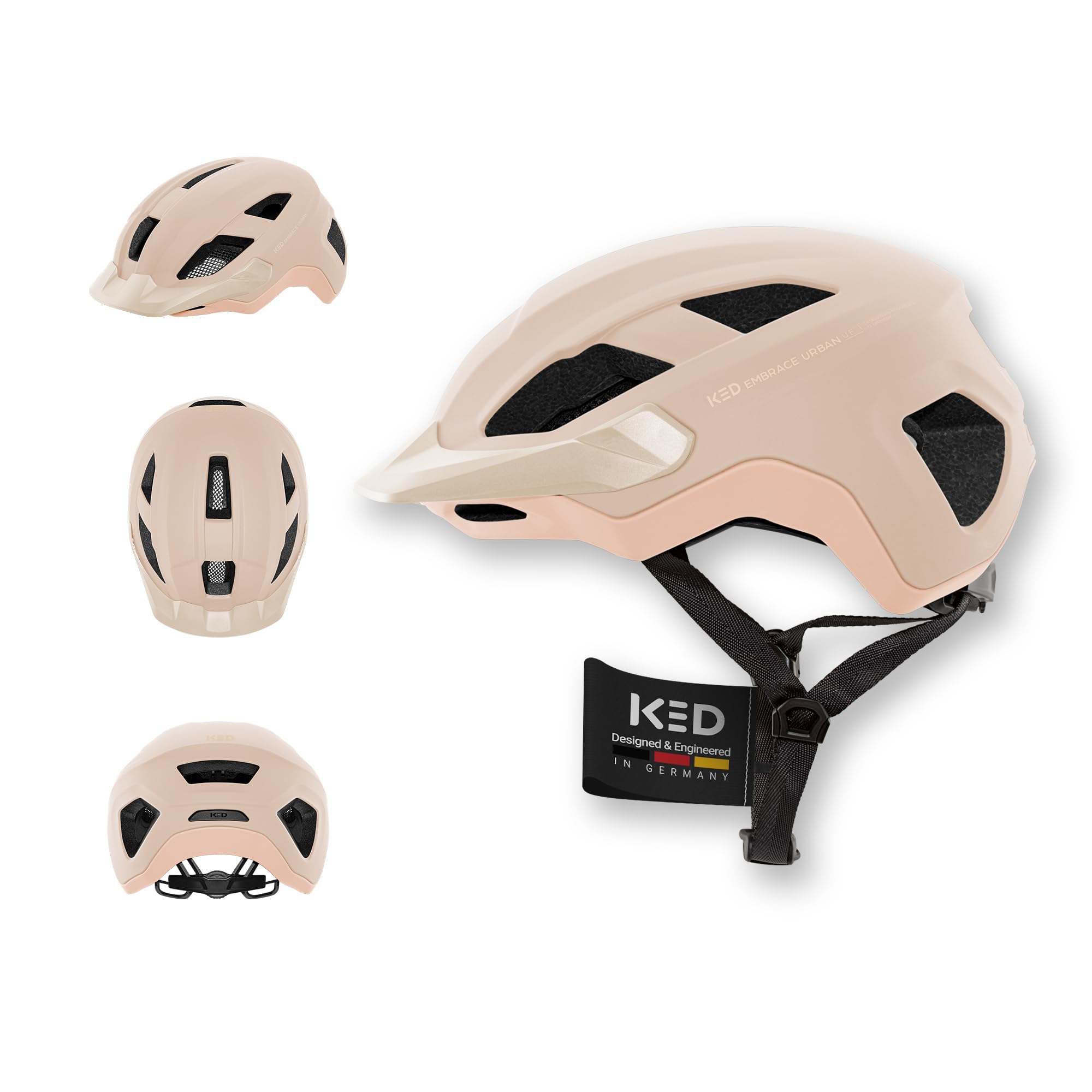 KED Embrace Urban UF-1 Unisex Fahrradhelm – Stylischer Urban Helm Mit In-Mold Technologie Für Alltag, Pendeln Und Freizeit