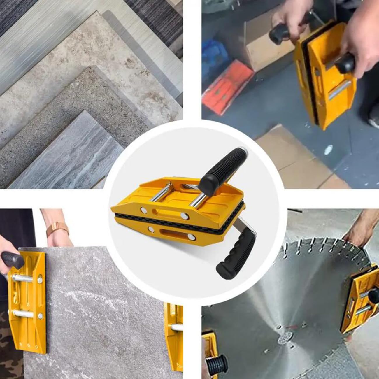Morsetto resistente per il sollevamento di pannelli in pietra, confezione da 2 strumenti di trasporto in granito da 5-45 mm, capacità 150 kg per lastre di vetro e trasporto in marmo