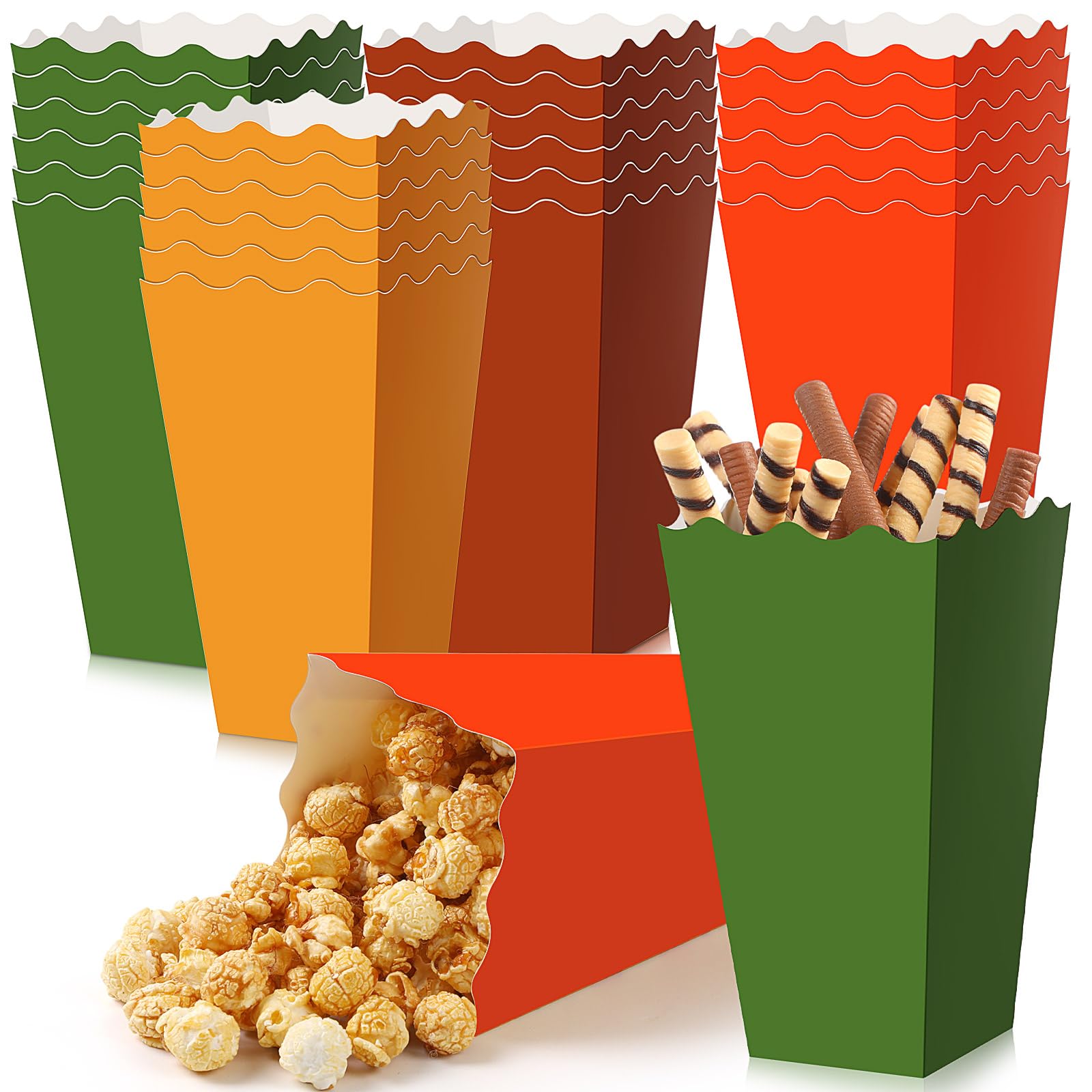 Marspark 24 Pcs Fall Popcorn Boxes Thanksgiving Popcorn Containers