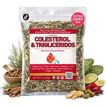 Herbalista - Colesterol Herbal Compound Tea 5oz 141g 100% Natural Infusion Compuesto Ancestral Hierbas Naturales Makes 40+ Cups Herbal Mixture Te Bienestar Ancestral Non-GMO | No Cafeina