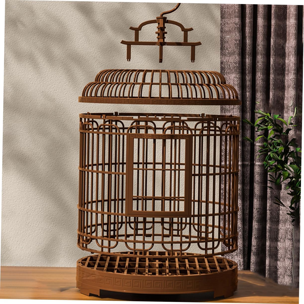 Parakeet Travel Cage Birdcage Plastic Bird Carrier Home Outdoor Decorative Flight Cage