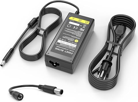 Fancy Buying 65W Charger Ac Adapter for Dell Laptop Charger Compatible with Latitude Vostro Inspiron15 Charger HA65NS5-00 Supply Cord 2 in 1 Round Tip Replacement 4.5x3.0mm and 7.4x5.0mm
