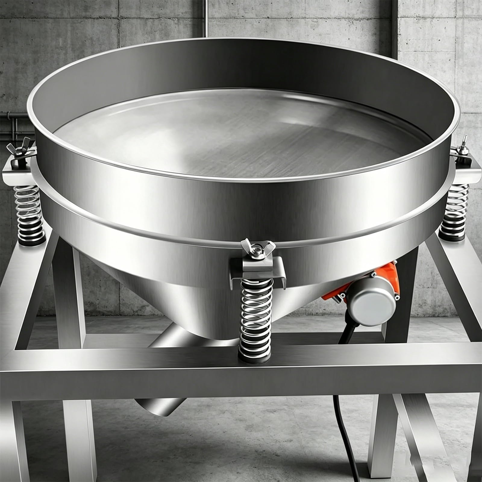 Setaccio for Farina Elettrico Commerciale, Setaccio Vibrante da 500 Mm con Setacci da 40/100 Maglie, Strumento for Setacciare la Polvere In Acciaio Inossidabile(50W)