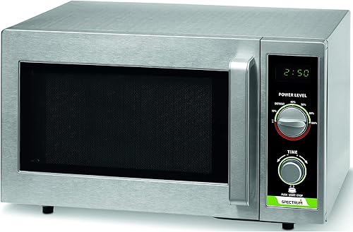 Winco EMW-1000SD - Horno microondas de grado comercial, 9 pies cúbicos, color plateado