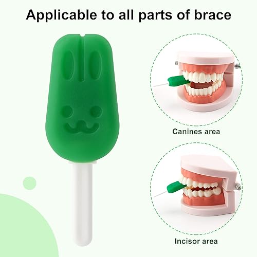 Miniatura 6 de DLENP - Masticables para alineador Invisalign, 10 piezas de silicona de maíz con mango para bandejas de alineador, ortodoncia para Invisalign, 10