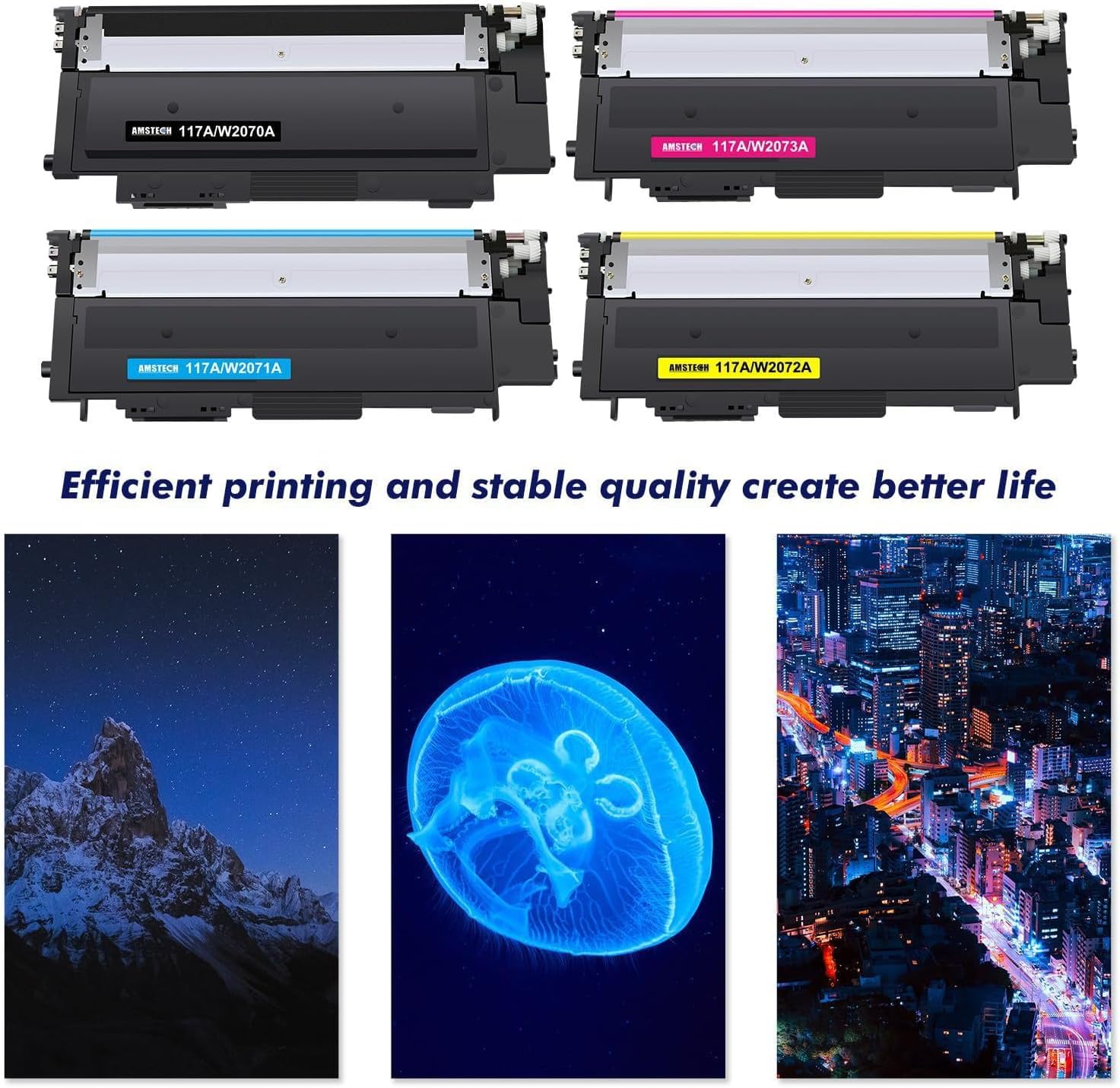 ABC Kompatibles Set 4X Toner für HP 117A W2070A - W2073A für HP Color Laser 150 150a 150nw MFP 178 178nw 178nwg 179 179fnw 179fwg ABC Kompatibles Set 4X Toner für HP 117A W2070A - W2073A für HP Color Laser 150 150a 150nw MFP 178 178nw 178nwg 179 179fnw 179fwg