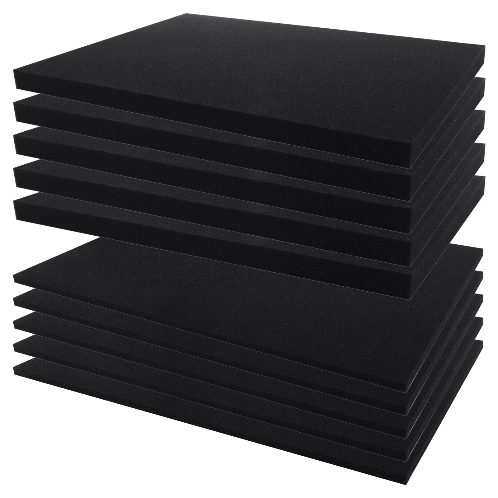 AKOLAFE 10 Pack Tool Box Foam 400x300mm Foam Insert Toolbox High Density Square Foams Pre Cube Packing Foam Sheet for Tool Box Organisation Packing