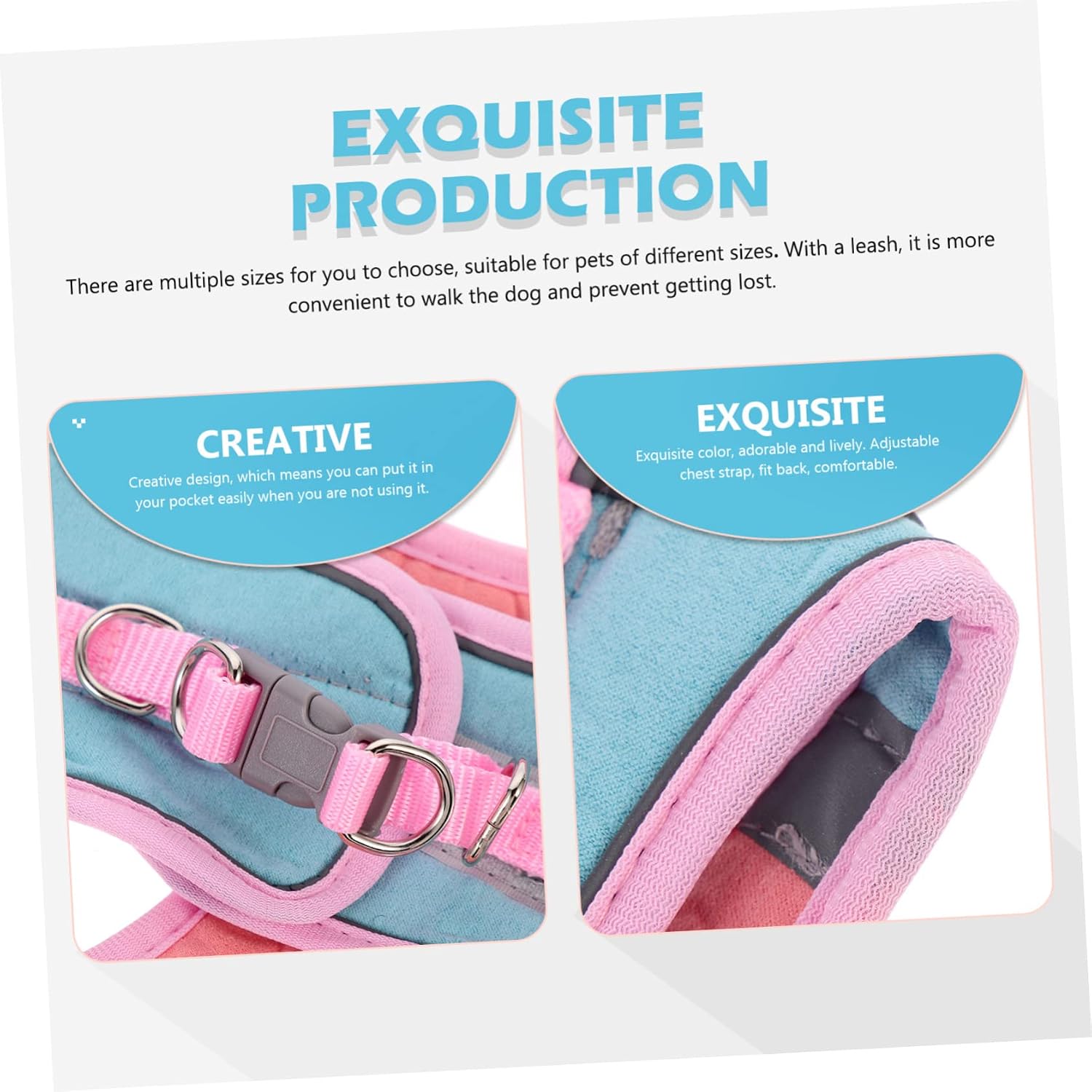 1set Cat and Leash Reflective Vest for Kittens Comfortable Escape Design for Outdoor Walking