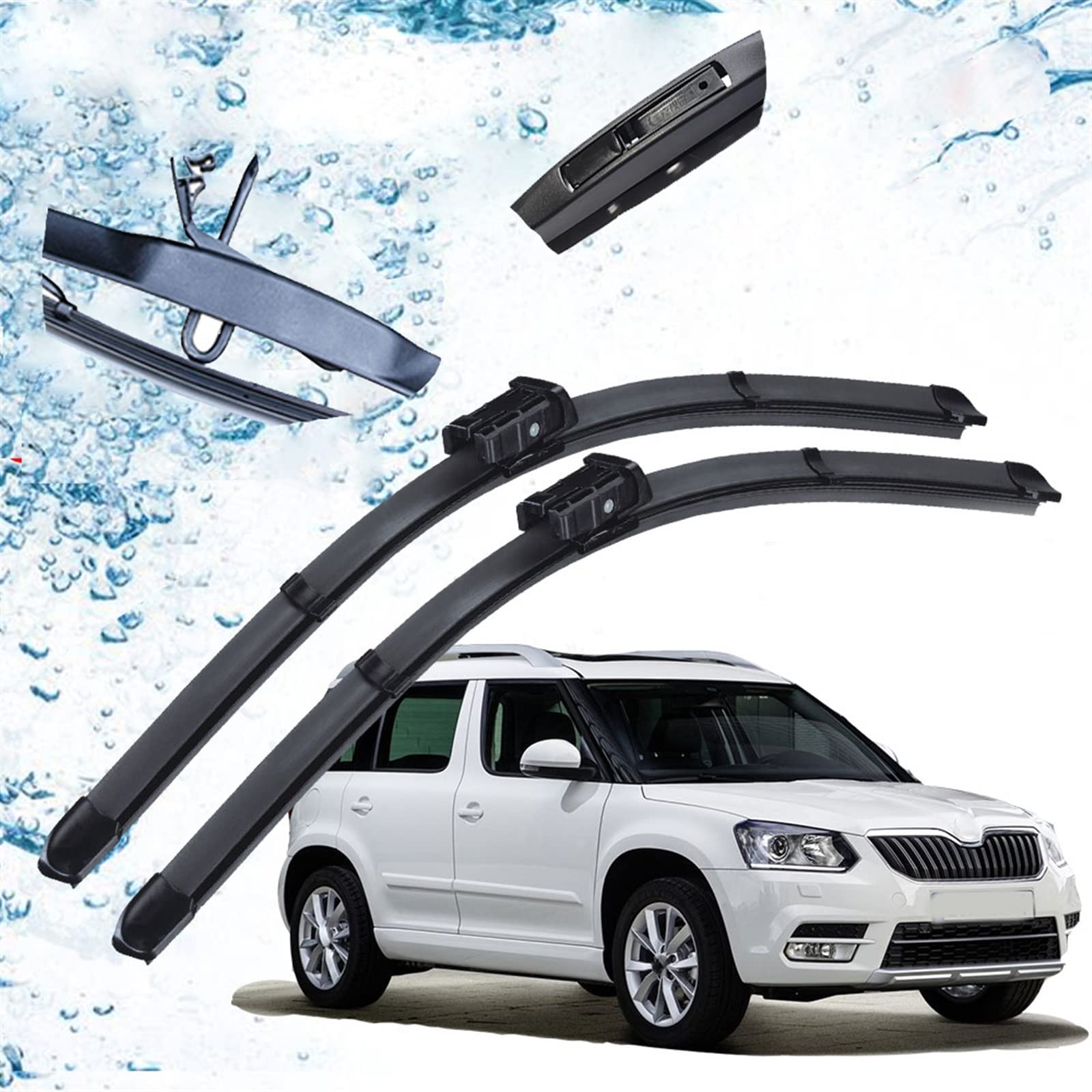 Balais d'essuie-glace Skoda Yeti pour éliminer les traces sur pare-brise