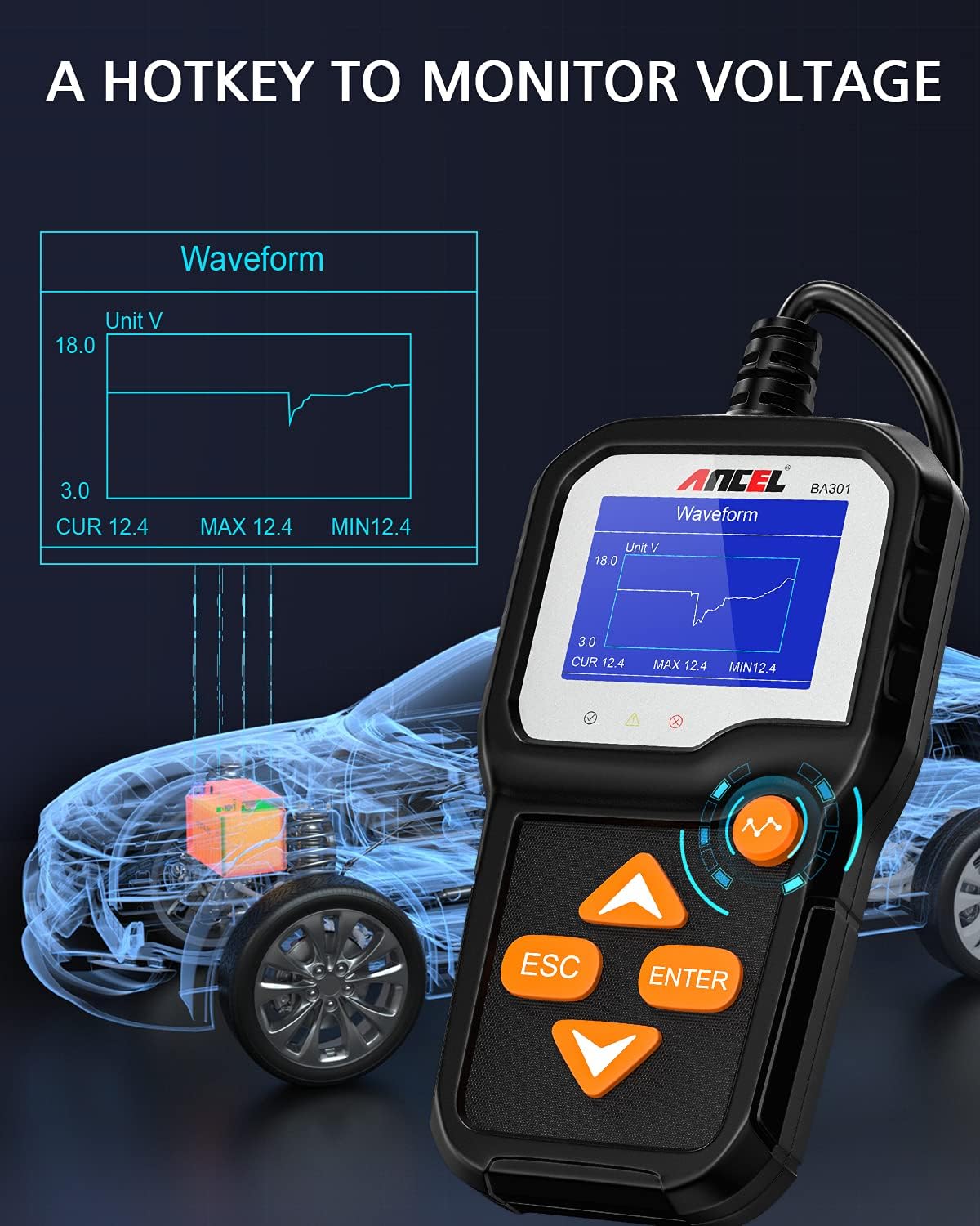 Exclusive Discount 50% Price ANCEL BA301 6V 12V Car Battery Load Tester Alternator Analyzer Automotive Battery Cranking and Charging System Test Tool for Motorcycle, Car, Boat, Light Truck and More Buy 1 get 1 ANCEL BA301 6V 12V Car Battery Load Tester Alternator Analyzer Automotive Battery Cranking and Charging System Test Tool for Motorcycle, Car, Boat, Light Truck and More