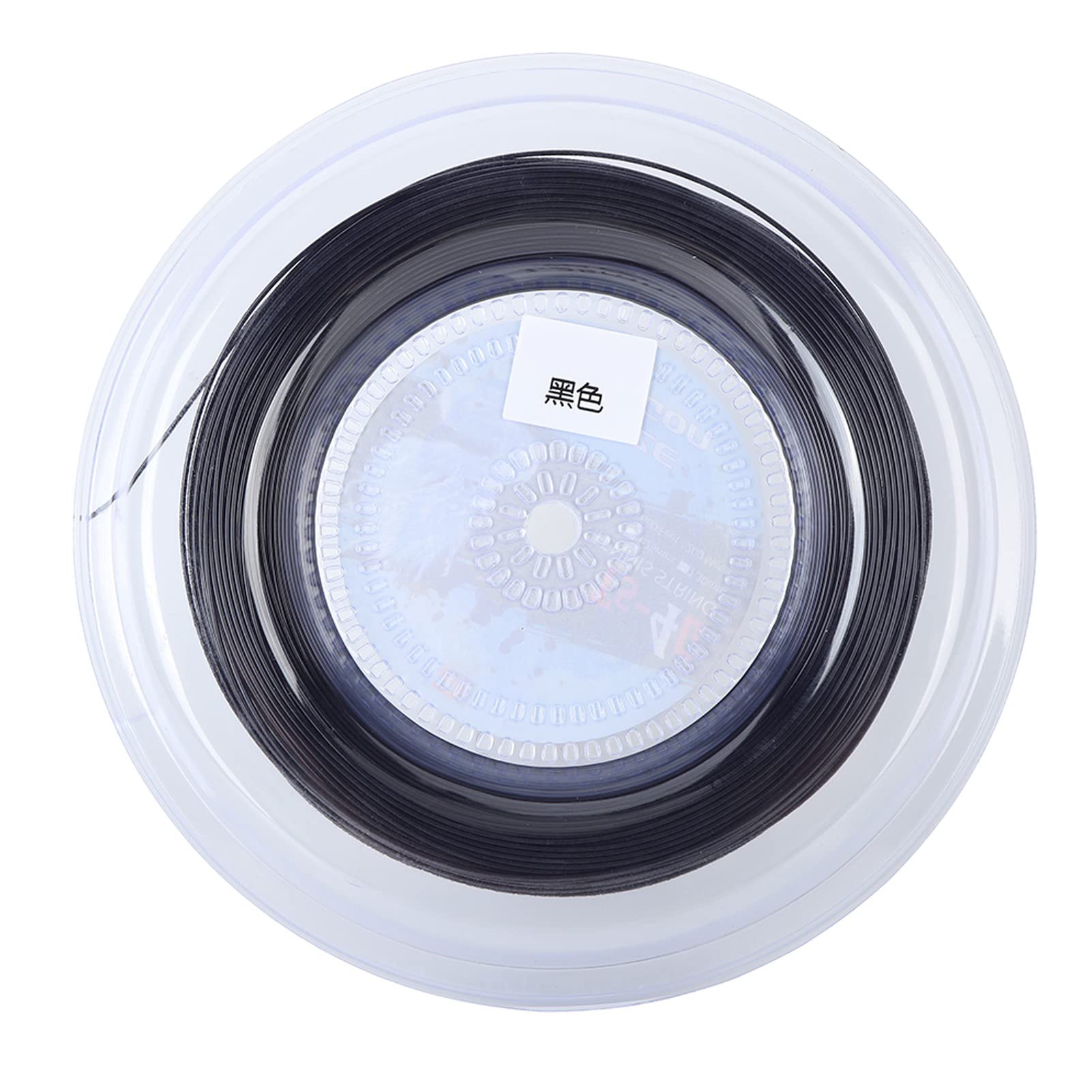 Bobina per Corde da Tennis, Corda per Racchetta da Tennis in Poliestere ad Alta Resistenza per Palestra per Giocatori migliorati(Nero, 1,30 mm) Accessori per Badminton e Tennis