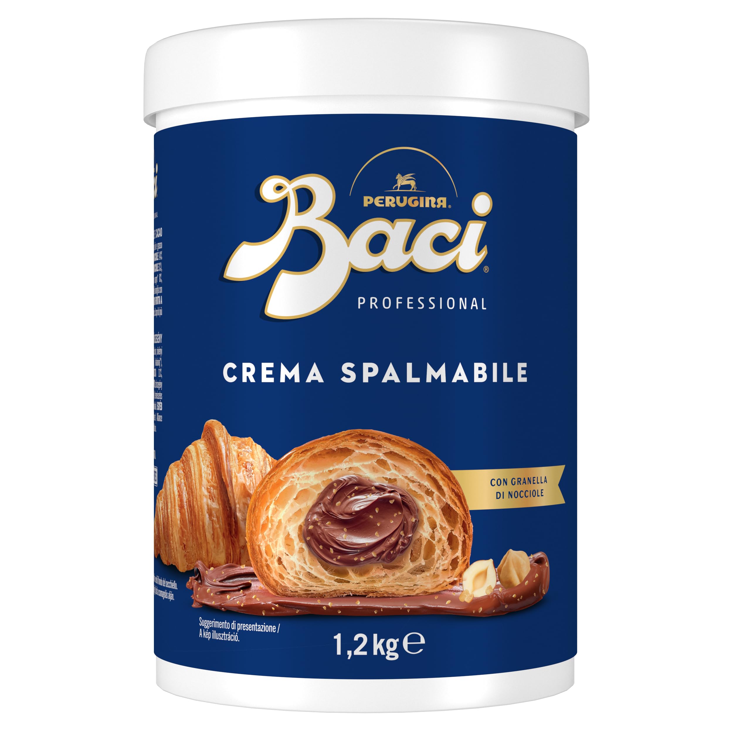 BACI PERUGINA PROFESSIONALE Crema Spalmabile con Nocciole e Cacao, Secchiello 1,2KG