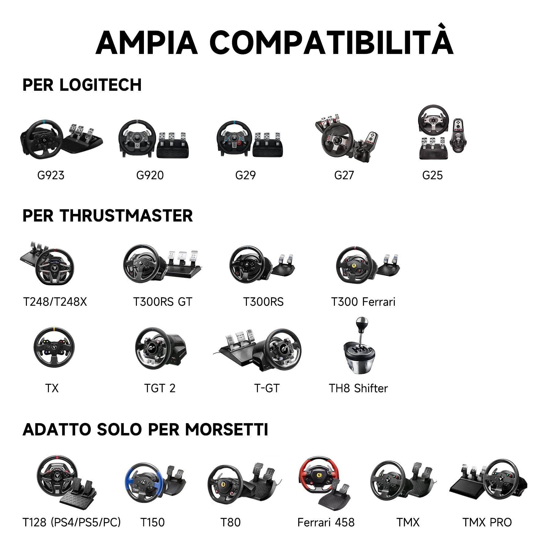 CO-Z Supporto per Volante Logitech G29 Pieghevole Postazione Simulatore Guida Supporto da Corsa Regolabile Supporto per Cambio Simulatore di Cabina di Guida per Logitech G29, G25, G27, G920