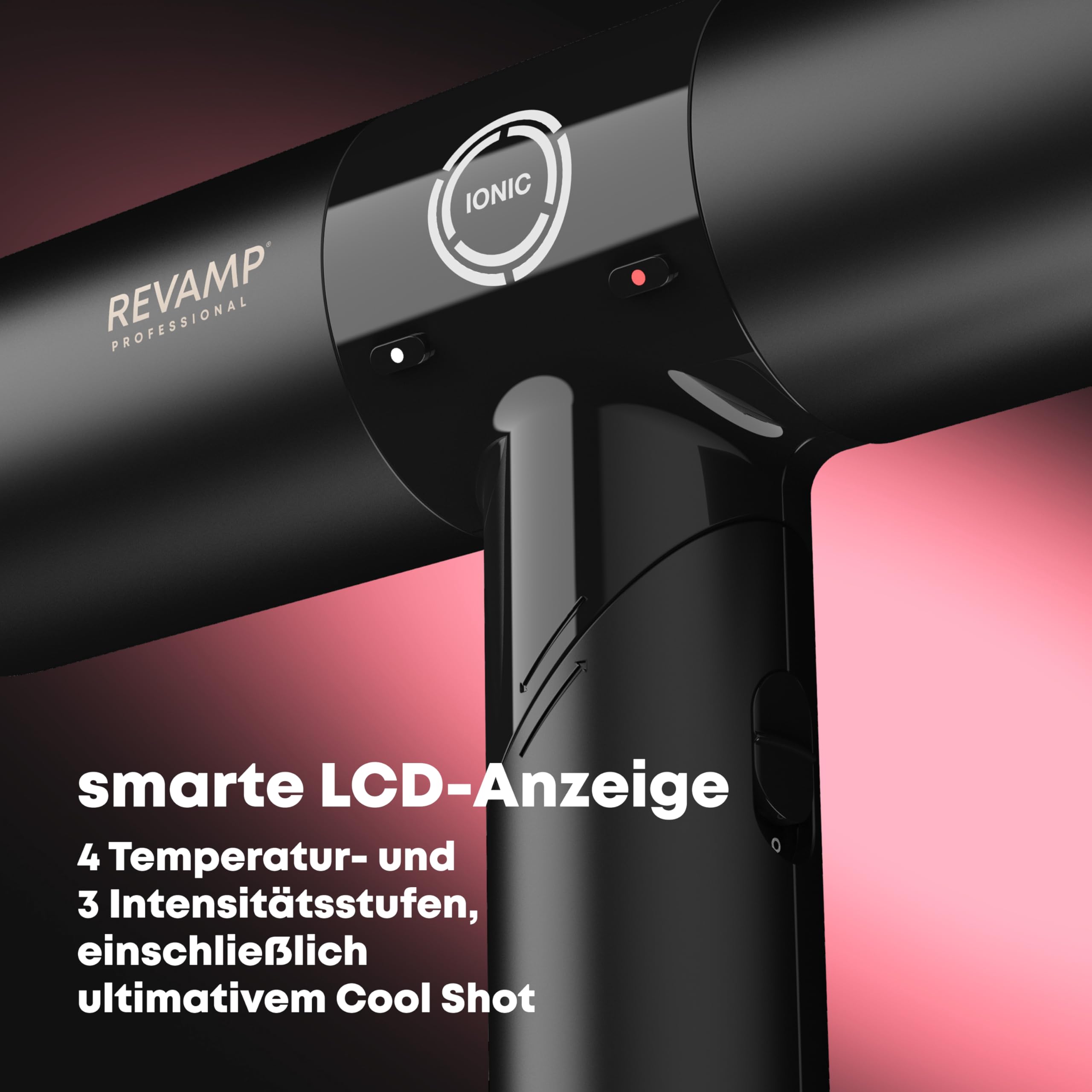 Revamp iGen Progloss professionelle SUPERLITE Haartrockner – 2 Stylingdüsen, 1 Diffusor-Aufsatz, 4 Hitze- und 3 Geschwindigkeitsstufen – Ein Leichtgewicht für unterwegs