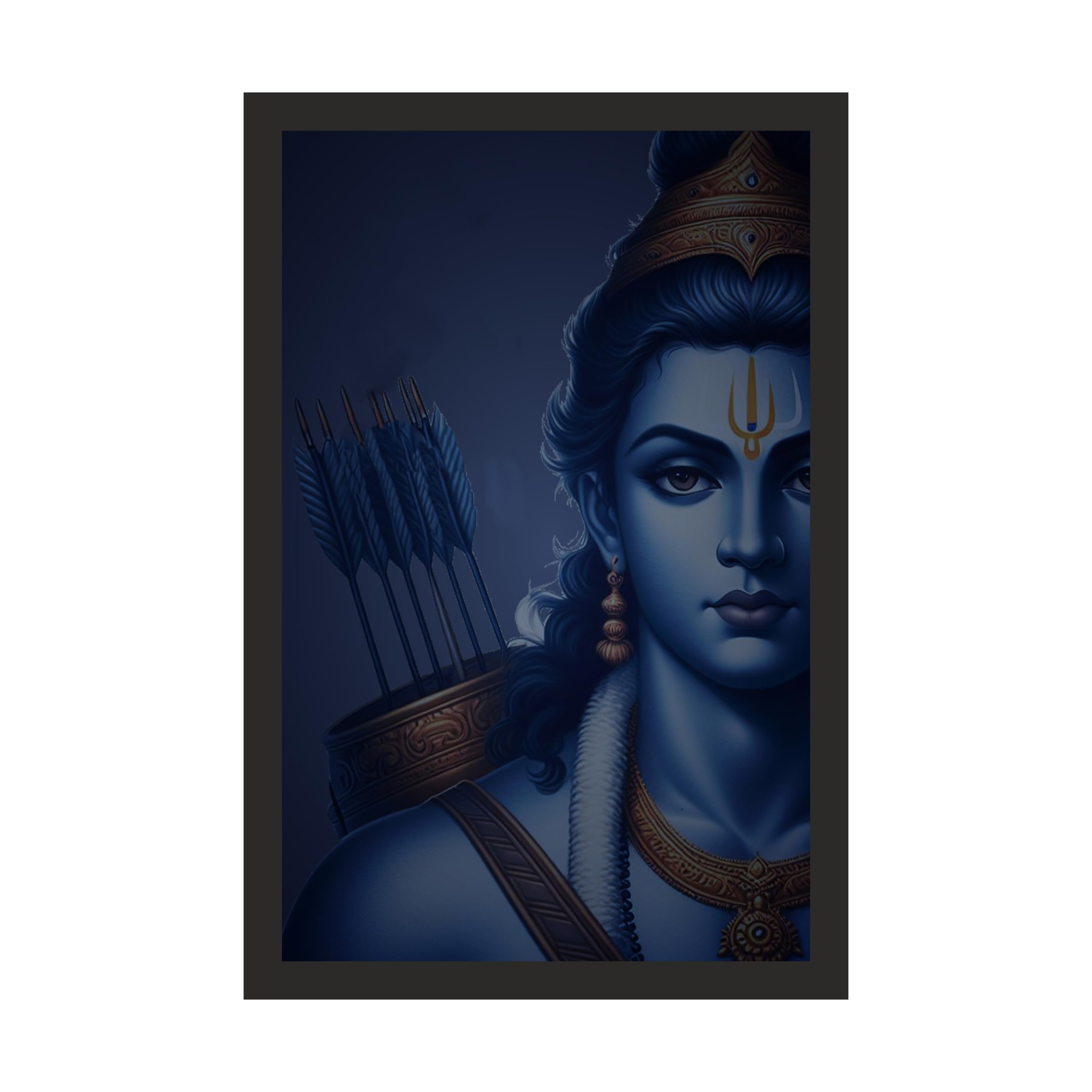 Lord Ram: Majestic Divine Gaze, 24x36 Inches