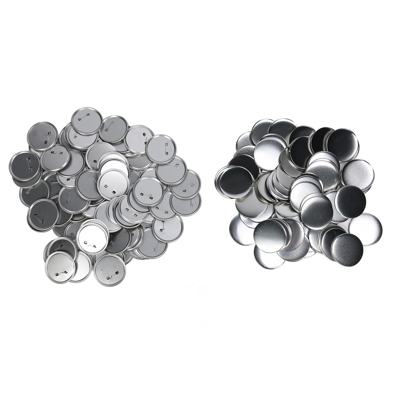 Yinhing 100 Zestawów Zestaw Pustych Odznak Zestaw Części do Majsterkowania Zapobieganie Metalowe Okrągłe Szpilki do Rzemiosła 58 Mm / 2,3 Cala (Pokora)