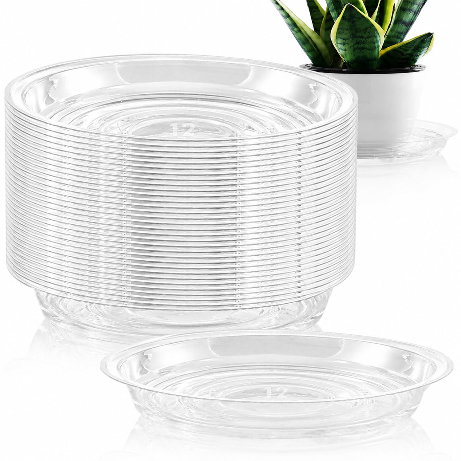 Plant Saucers - 20 Pack for Drainage -22 Plant Saucers - 20 Pack for Drainage -22
