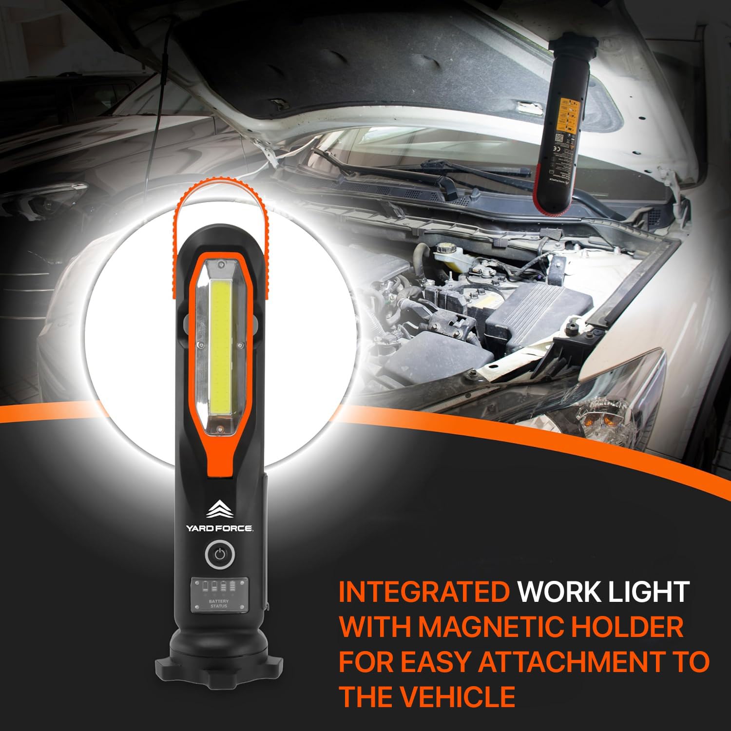 Yard Force - Innovative Starthilfe Powerbank LX JS12 Set | 12.000 mAh & LED Taschenlampe | tragbare Notfall Starter Powerbank | bis 4 Liter Benzin- und 3 Liter Dieselmotoren