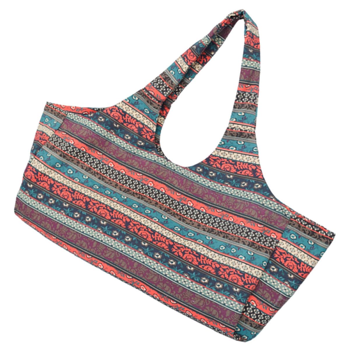 Vaguelly Ethno Yogamattentasche aus Canvas, Große Schultertasche