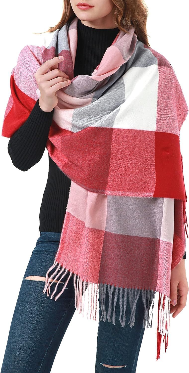 Cozy Plaid Cashmere Feel Winter Scarf for Women Kenya Ubuy