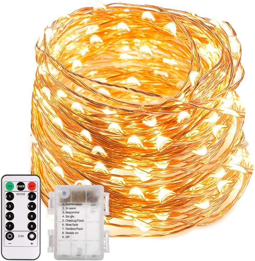 Guirnalda Luces, ECOWHO Navidad Luces de Guirnalda,Guirnaldas Luces Exterior 200 LED 20m/72ft IP65 de Fiestas Balcón Casa Arbol de Navidad Jardín(Blanco Cálido)