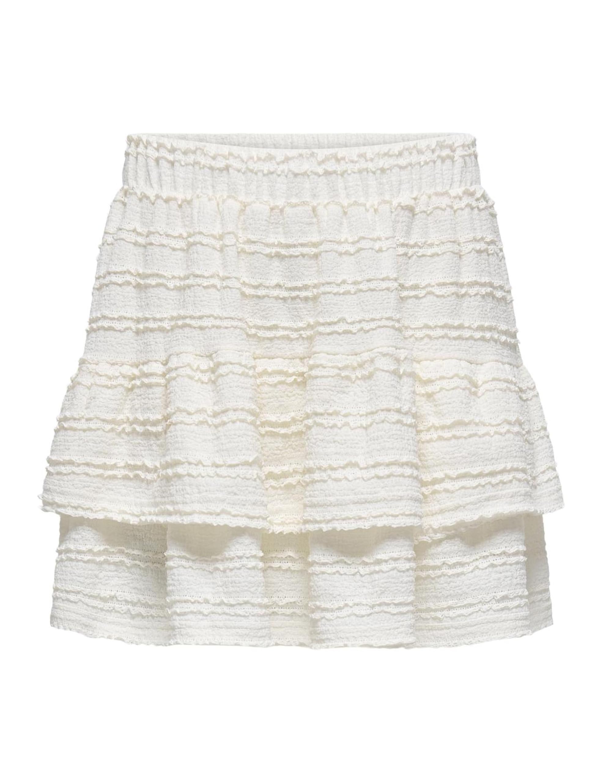 ONLY Mini jupe Étagée à volants Crème-Blanc 38