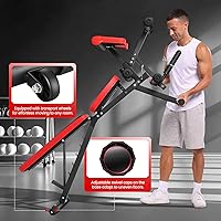 Vista 5 de OPPSDECOR Adjustable Weight Bench with Leg Extension and Leg Curl, Workout Bench Press Preacher Curl Bench with Wheels, 800 LBS Flat/Incline/Decline