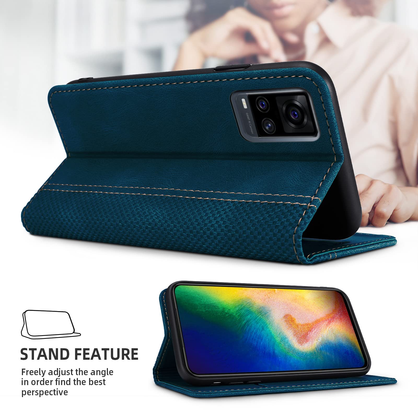 AKABEILA Klapphülle Für Xiaomi Redmi Note 14 4G – PU Leder, Mit Kartenfach & Magnetverschluss, 6,67 Zoll