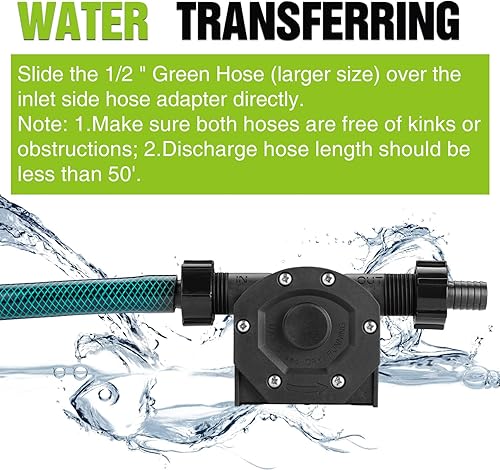 Miniatura 3 de Mini kit de bomba de taladro de transferencia de agua manual con manguera de agua y manguera de aceite para transferencia de líquidos de aceite de