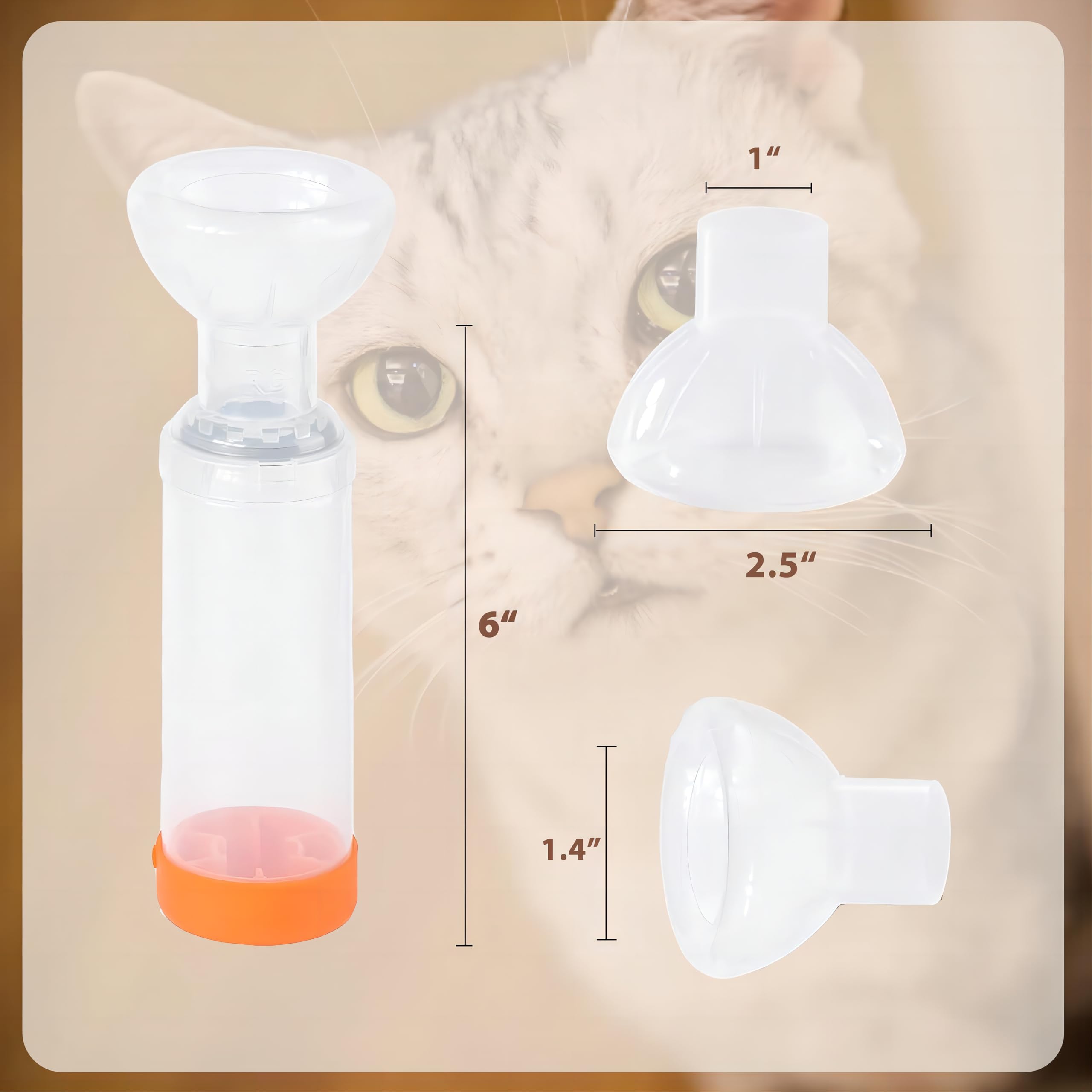 DULERCIS Inhaler Aerosol Chamber for Cats Helps Pets with Breathing and Delivering Medication