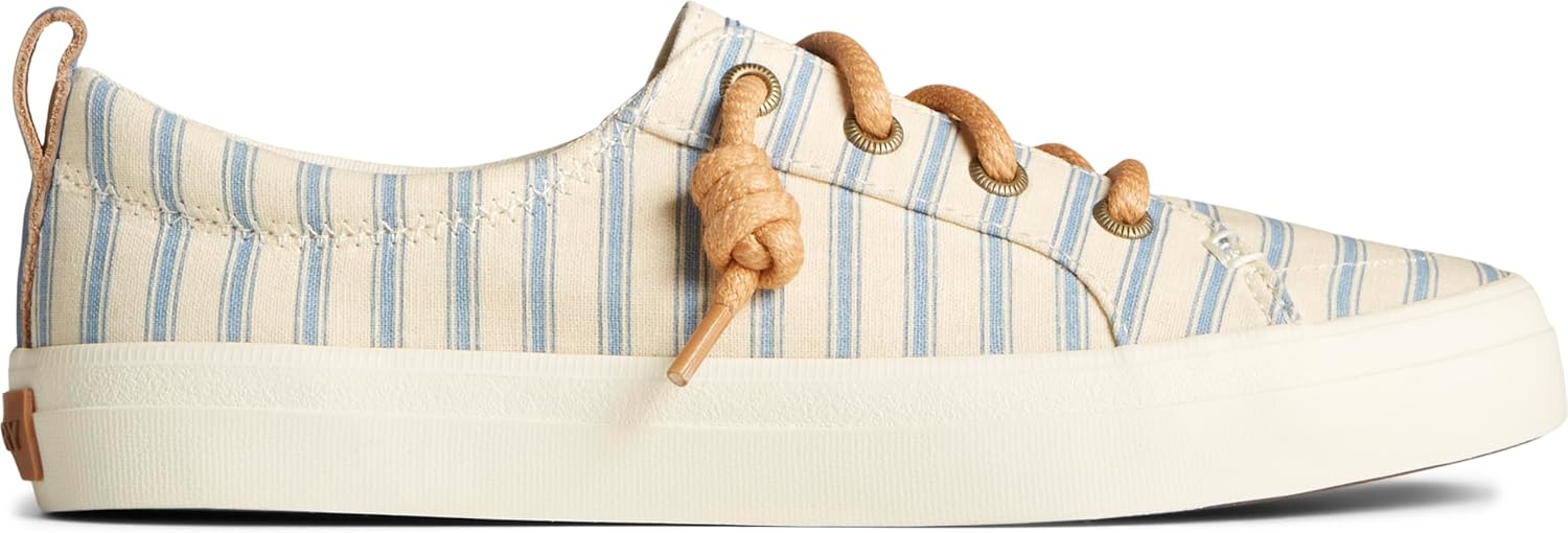 Sperry Women's Crest Vibe Seasonal Sneaker, White, 6.5