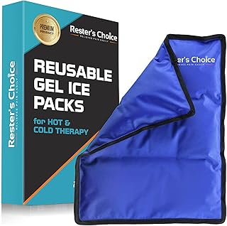 Rester's Choice Ice Pack for Injuries Reusable - (Standard Large: 11x14.5") for Hip, Shoulder, Knee, Back - Hot & Cold Compress for Swelling, Bruises, Surgery - Heat & Cold Therapy